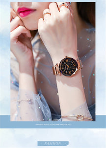 Luxury Fashion Women's Magnetic Starry Sky Quartz Watch