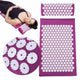 Yoga Mat Acupressure Relieve Stress Back Body Pain w/ Pillow + Free Bag