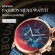 Gradient Bright Glass Luxury Chronograph Wrist Watch