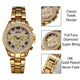 Elegant Fashion Jeweled Women Luxury Watch 18k Gold