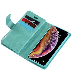 iPhone Card Zipper Wallet Phone Case (5S, SE, 6, 6S, 7, 8, X, XR, XS, 11, 11 Pro--all variants)