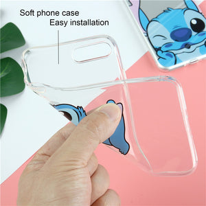 Cartoon Phone Case for iPhone (Stitch) (5S, SE, 6, 6S, 7, 8, X, XR, XS, 11, 11 Pro--all variants)