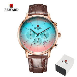 Gradient Bright Glass Luxury Chronograph Wrist Watch