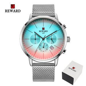 Gradient Bright Glass Luxury Chronograph Wrist Watch