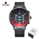 Gradient Bright Glass Luxury Chronograph Wrist Watch