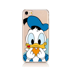 Cartoon Phone Case for iPhone (Donald) (5S, SE, 6, 6S, 7, 8, X, XR, XS, 11, 11 Pro--all variants)