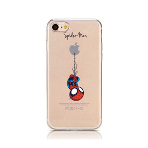 Cartoon Phone Case for iPhone (Spiderman Chibi) (5S, SE, 6, 6S, 7, 8, X, XR, XS, 11, 11 Pro--all variants)