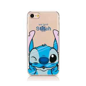 Cartoon Phone Case for iPhone (Stitch) (5S, SE, 6, 6S, 7, 8, X, XR, XS, 11, 11 Pro--all variants)