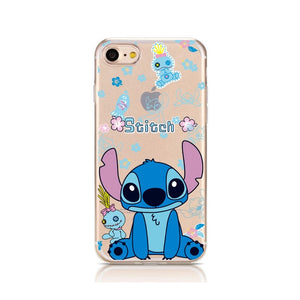 Cartoon Phone Case for iPhone (Stitch) (5S, SE, 6, 6S, 7, 8, X, XR, XS, 11, 11 Pro--all variants)