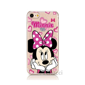 Cartoon Phone Case for iPhone (Minnie) (5S, SE, 6, 6S, 7, 8, X, XR, XS, 11, 11 Pro--all variants)