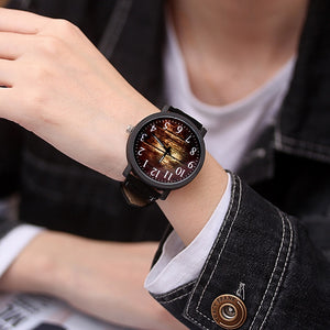 Fashion Watch w/ Wooden Accent Design