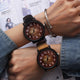 Fashion Watch w/ Wooden Accent Design