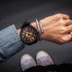 Fashion Watch w/ Wooden Accent Design