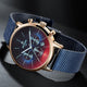 Gradient Bright Glass Luxury Chronograph Wrist Watch