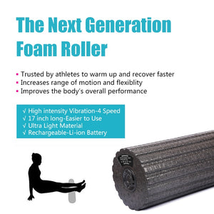 Electric Vibration Massage Foam Roller (Rechargeable)